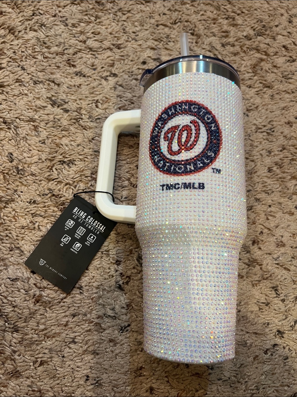 The Memory Company Bling Colossal 40 oz Tumbler - Washington Nationals